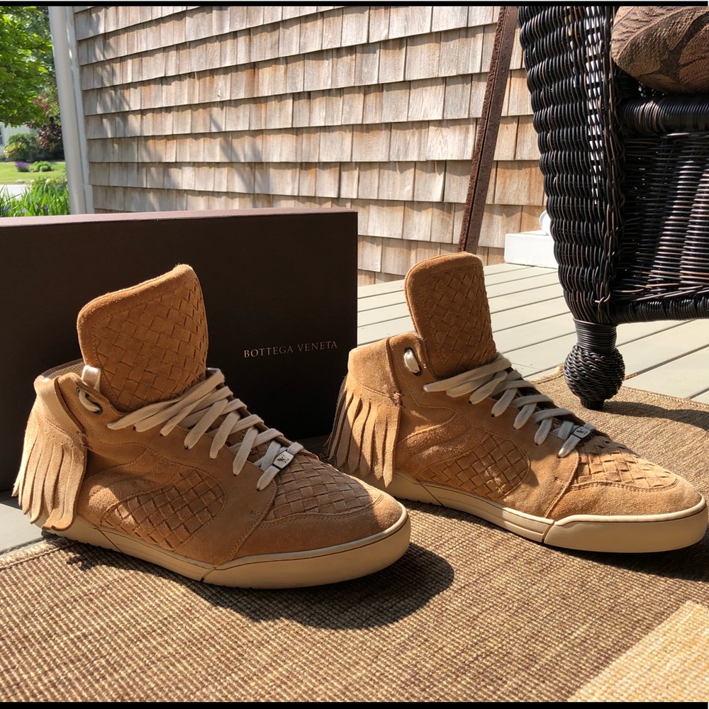 Men BOTTEGA VENETA HIGHTOP FRINGE limited ed Sz 11